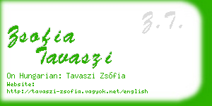 zsofia tavaszi business card