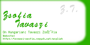 zsofia tavaszi business card